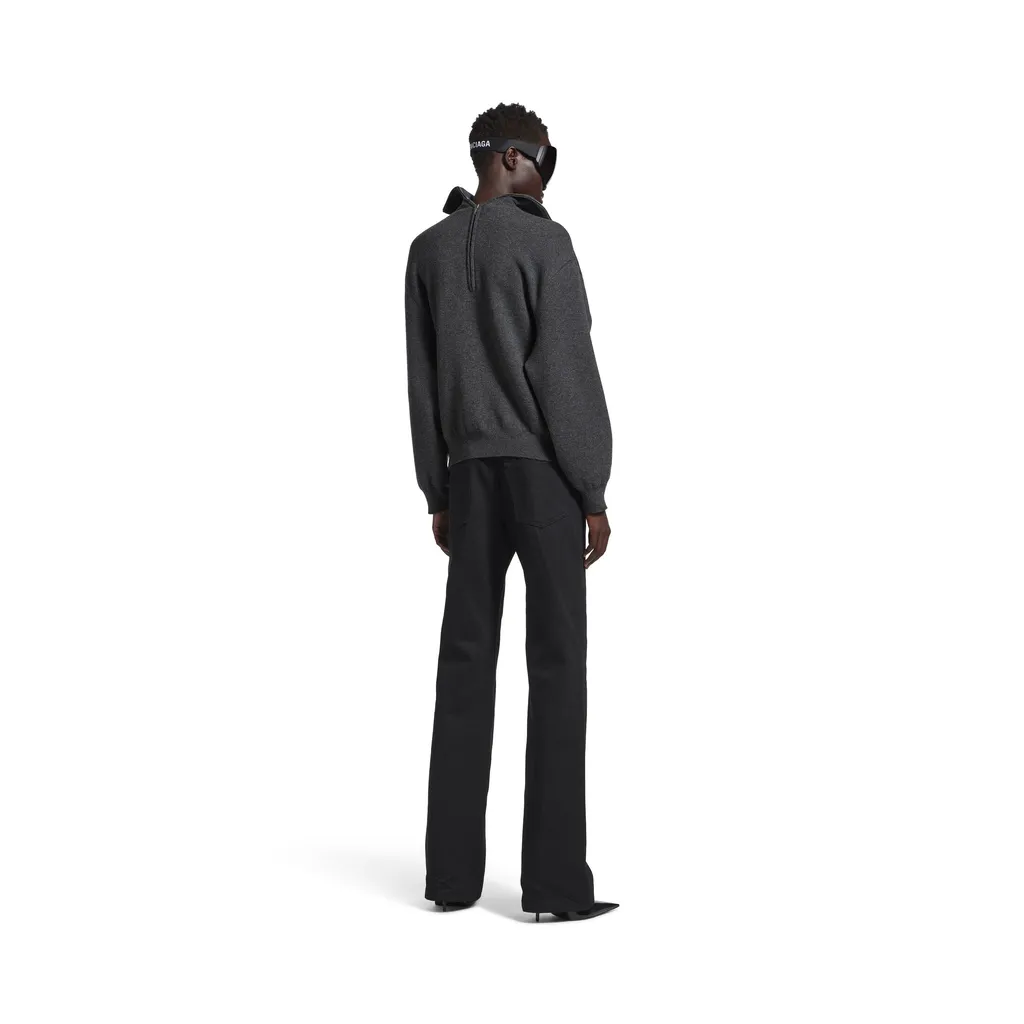 Back-To-Front High Neck Sweater