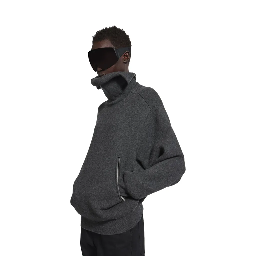 Back-To-Front High Neck Sweater