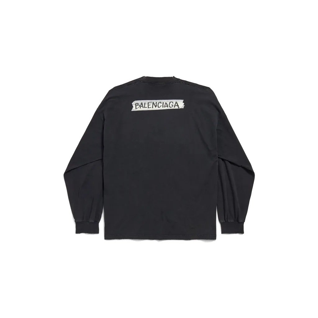 Masking Tape Long Sleeve T-Shirt Large Fit