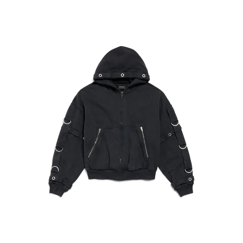 D-Ring Cargo Zip-Up Hoodie