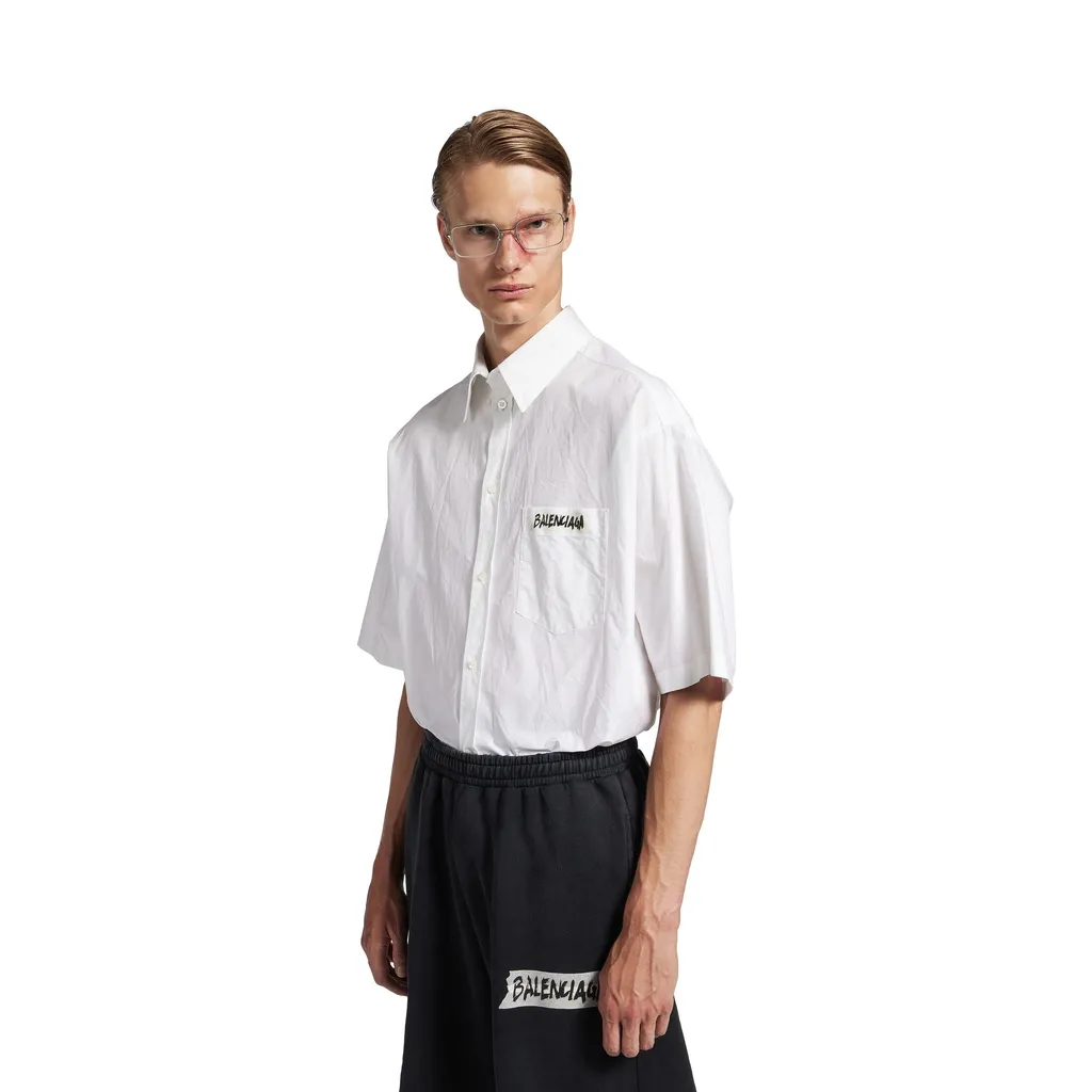 Masking Tape Short Sleeve Shirt Large Fit