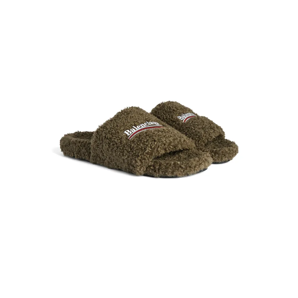 Furry Slide Sandal