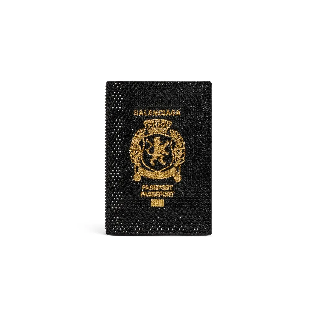 Passport Holder With Rhinestones