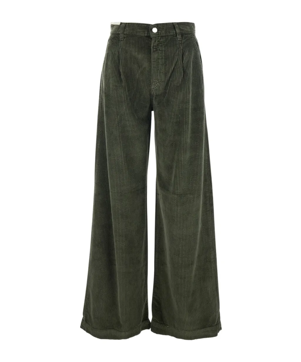 Corduroy Logo Patch Pants