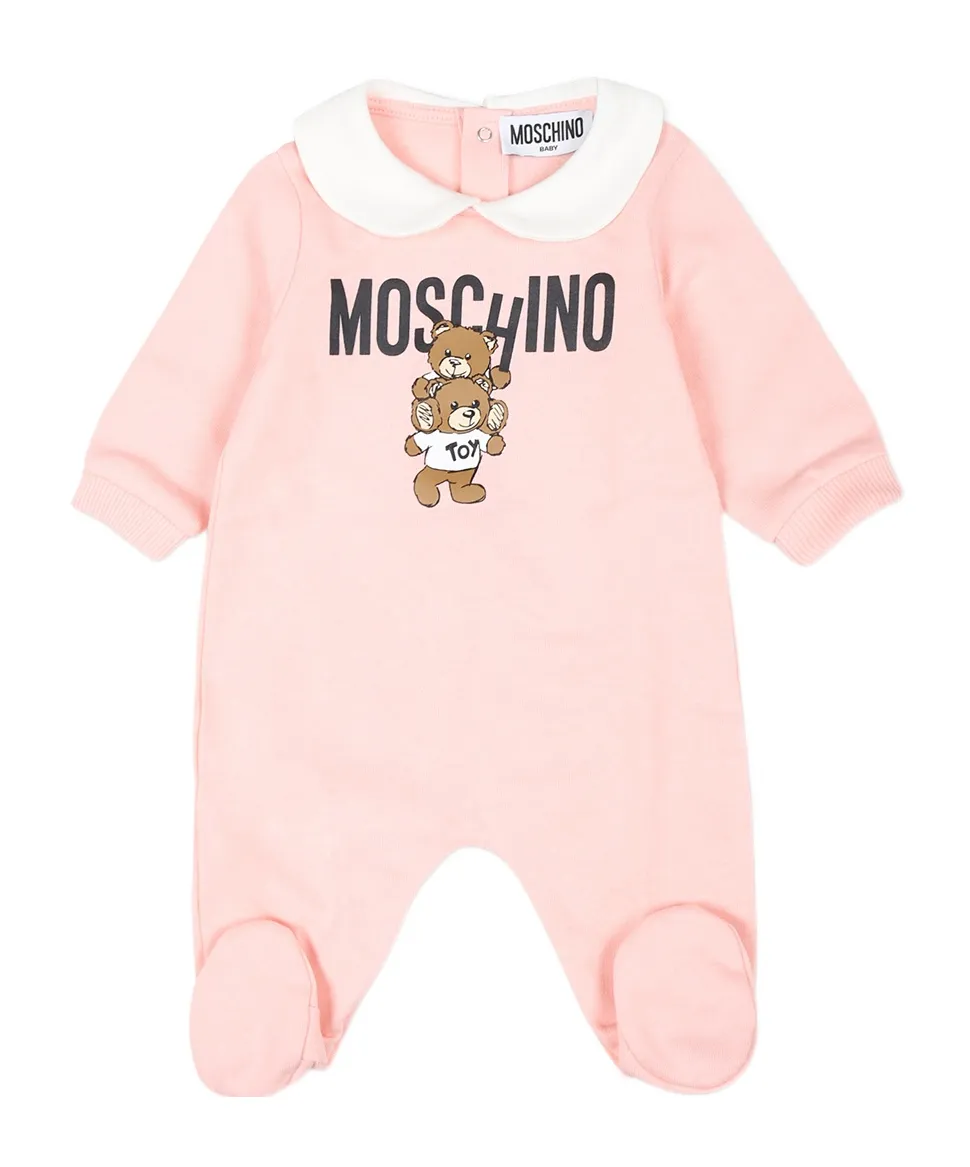 Teddy Bear-Printed Straight Leg Pajamas