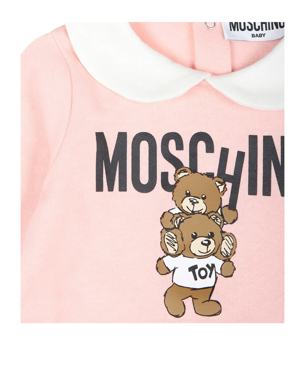 Teddy Bear-Printed Straight Leg Pajamas