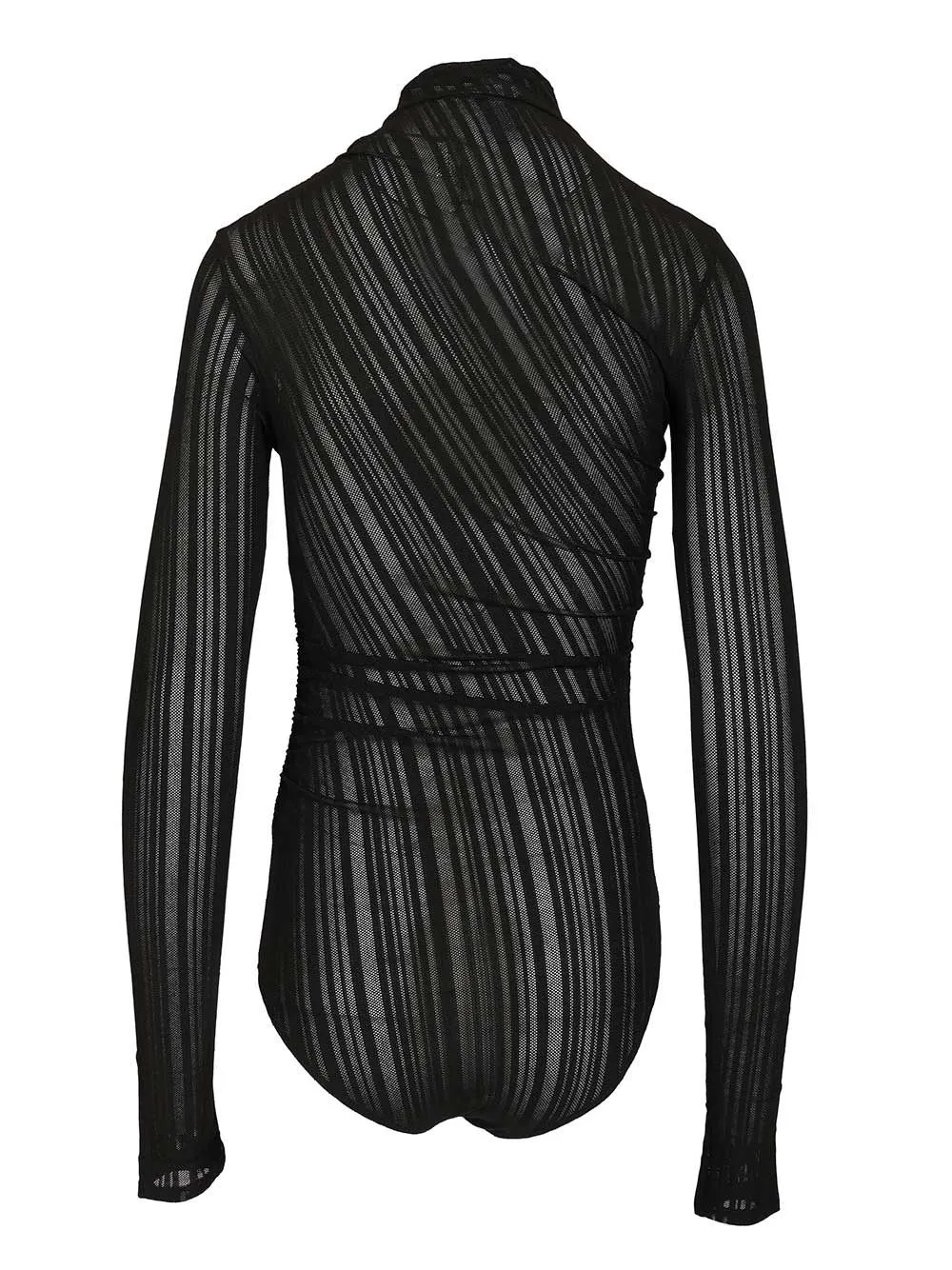 Qinuvb Sheer Turtleneck Top