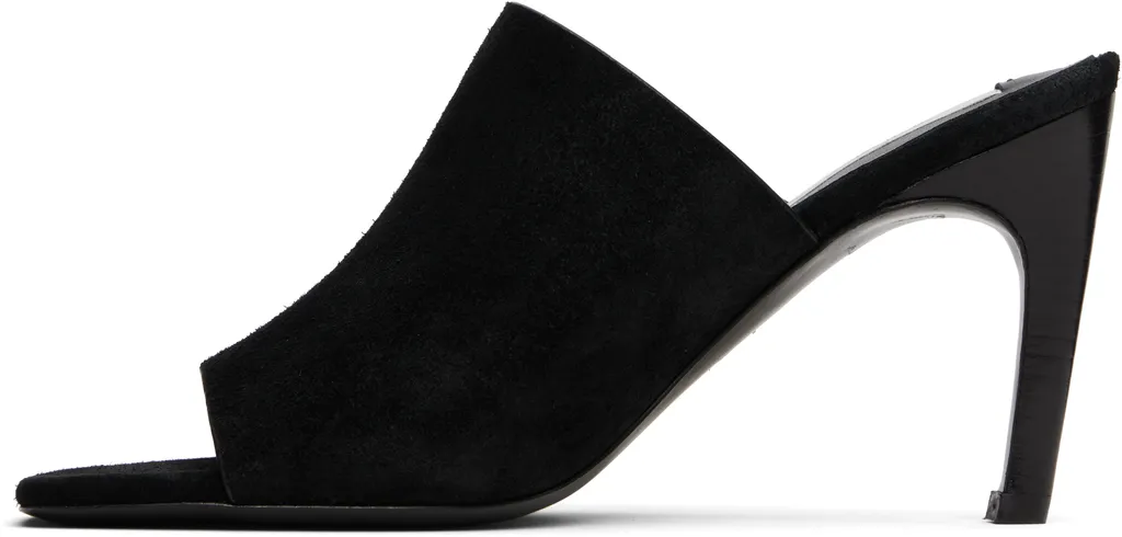 Square Toe Velour Mules