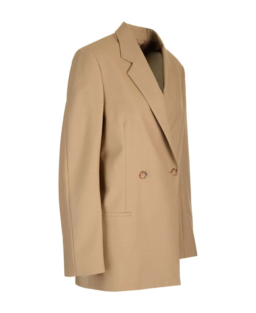 Pocketed Double-Breasted Blazer