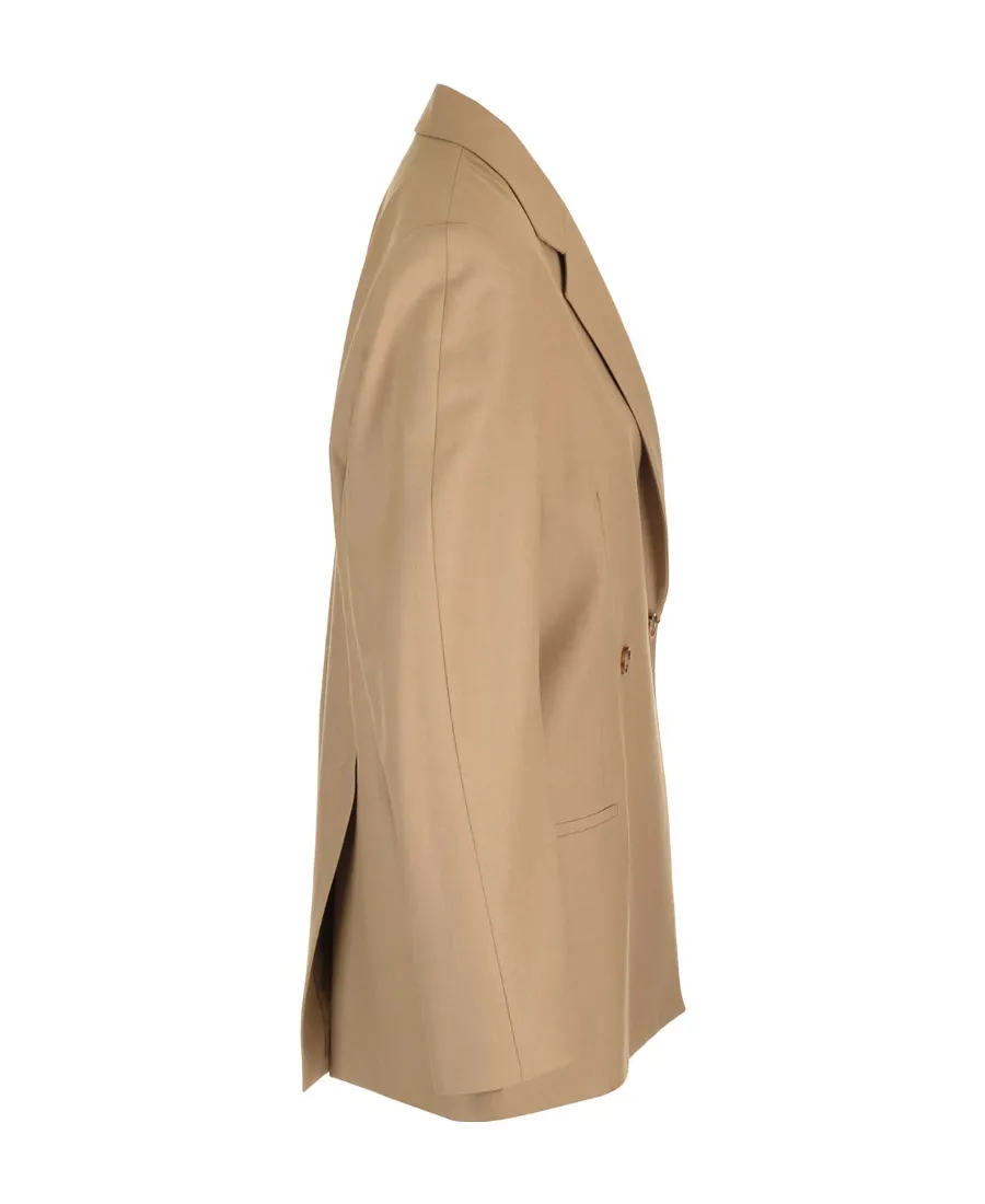 Pocketed Double-Breasted Blazer