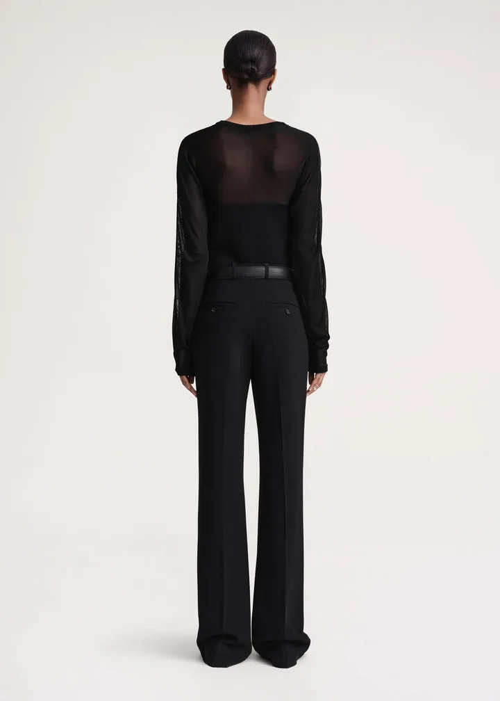 Belt-Looped Mid-Rise Trousers