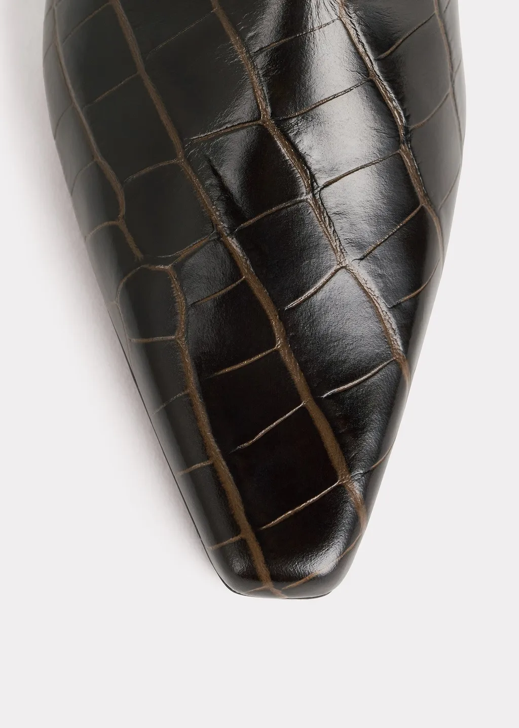 Embossed Pointed-Toe Boots