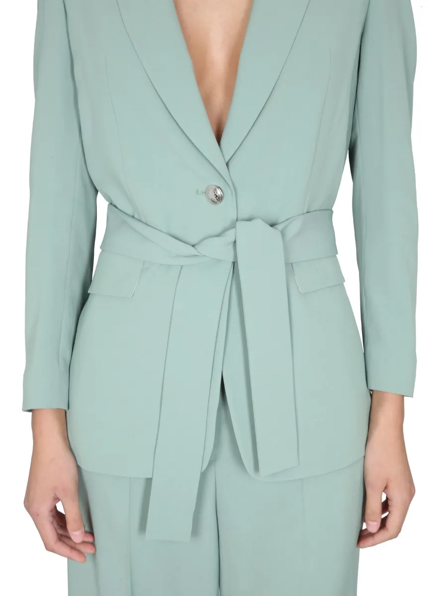 Belted Waist Regular Fit Jacket