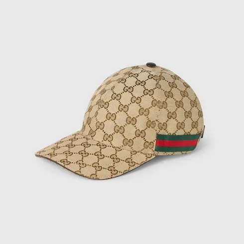 Gg Canvas Baseball Hat With Web