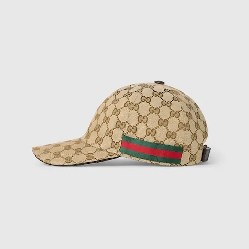 Gg Canvas Baseball Hat With Web