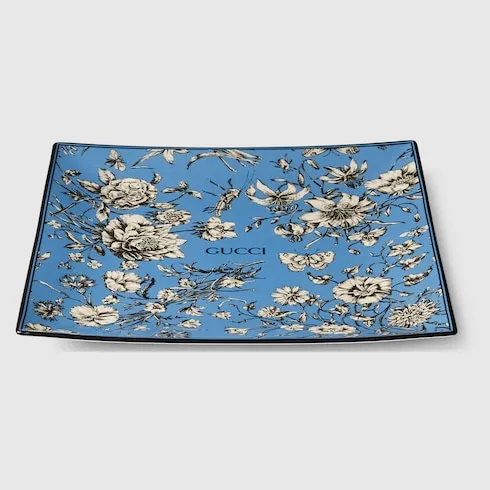 Flora Sketch Print Large Trinket Tray