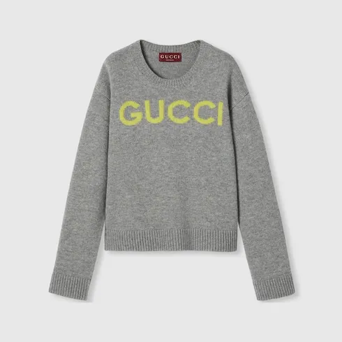 Wool Top With Gucci Intarsia
