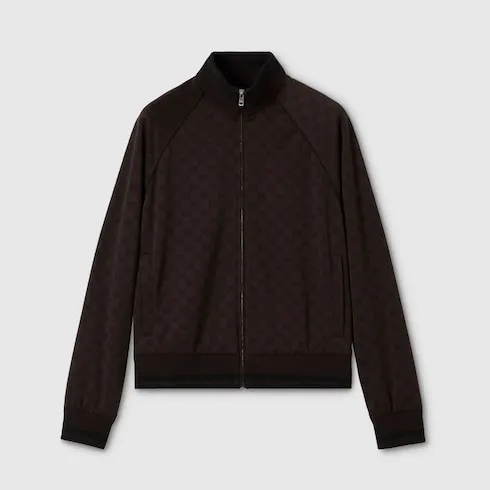 Gg Jersey Jacquard Zip Jacket