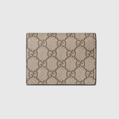 Gg Marmont Bi-Color Card Case Wallet