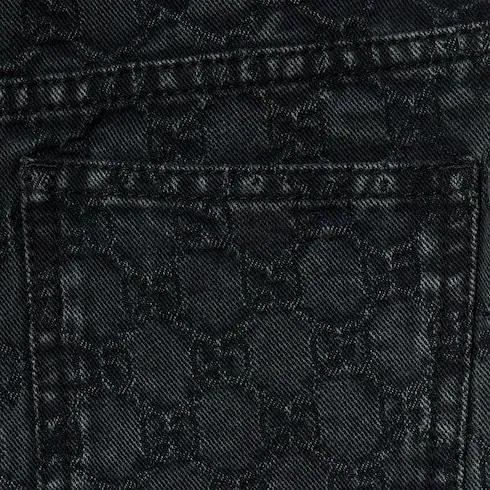 Children's Gg Denim Jacquard Trousers