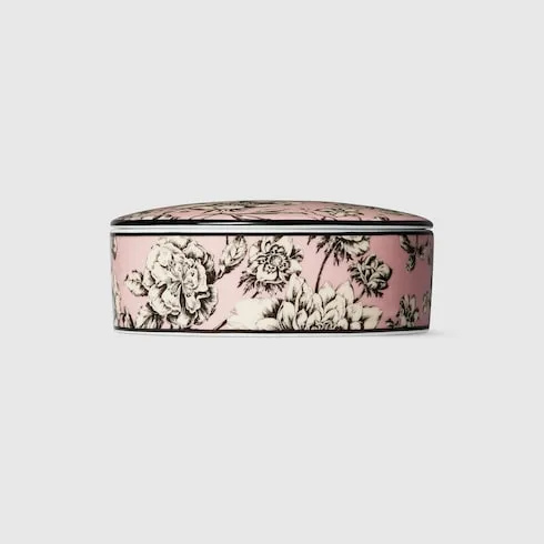 Flora Sketch Print Round Box