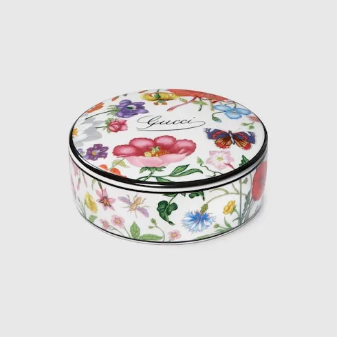 Flora Print Round Box