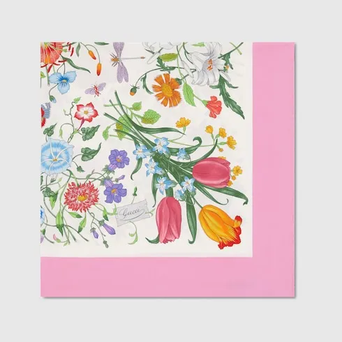 Printed Silk Twill Carré