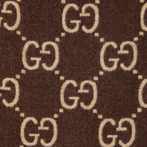 Gg Wool Jacquard Cape