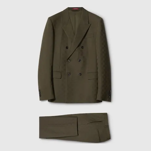 Gg Wool Jacquard Suit