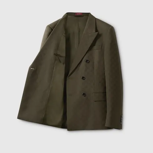 Gg Wool Jacquard Suit