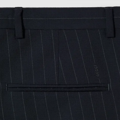 Pinstripe Wool Trousers