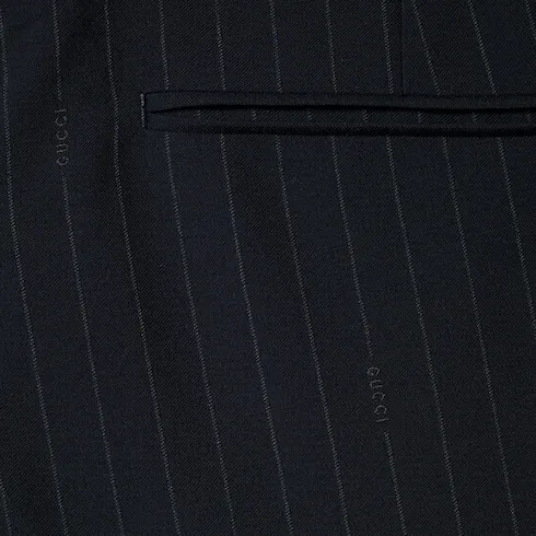 Pinstripe Wool Trousers