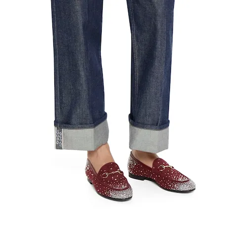 Gg Crystal Gucci Jordaan Loafer