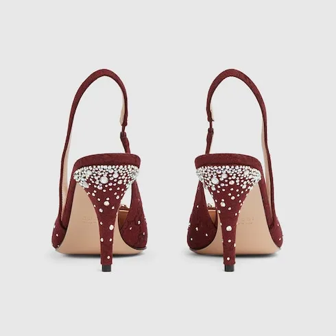Slingback Pump With Crystal Horsebit