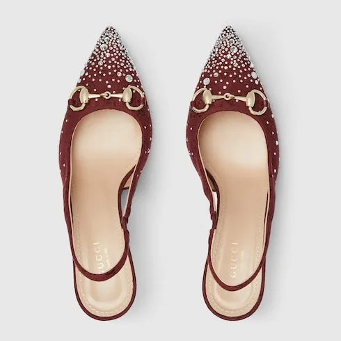 Slingback Pump With Crystal Horsebit