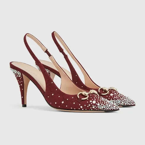 Slingback Pump With Crystal Horsebit