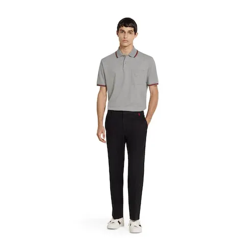 Cotton Piquet Polo Shirt With Embroidery