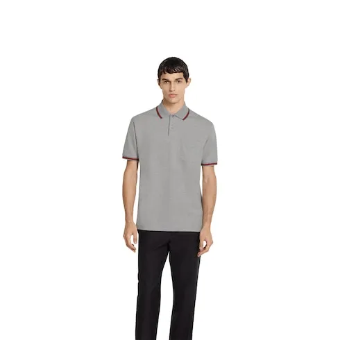 Cotton Piquet Polo Shirt With Embroidery