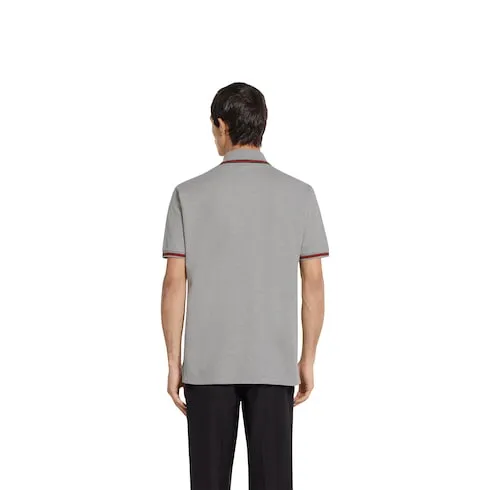 Cotton Piquet Polo Shirt With Embroidery