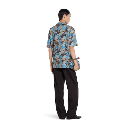 Printed Cotton Poplin Bowling Shirt