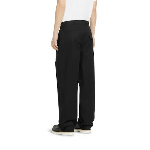 Cotton Twill Pant With Web Detail