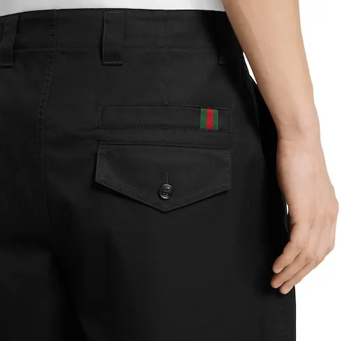 Cotton Twill Pant With Web Detail