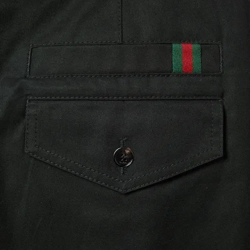 Cotton Twill Pant With Web Detail