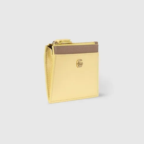Bi-Colour Gg Marmont Zip Key Pouch