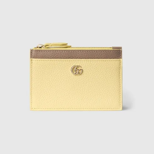 Bi-Colour Gg Marmont Zip Key Pouch