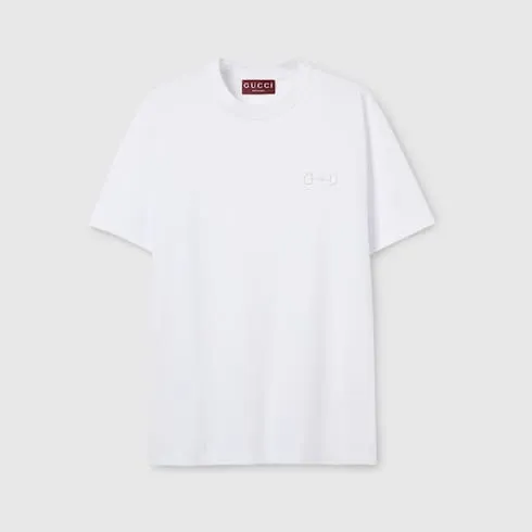 Cotton Jersey T-Shirt With Embroidery
