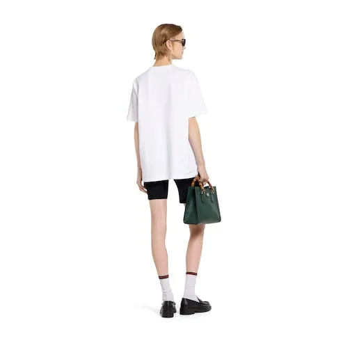 Cotton Jersey T-Shirt With Embroidery