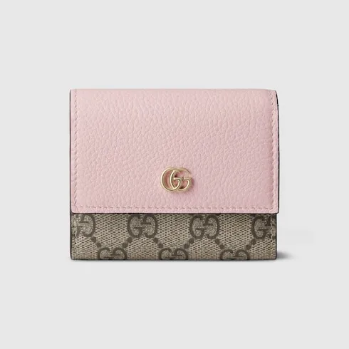 Bi-Colour Gg Marmont Mini Wallet