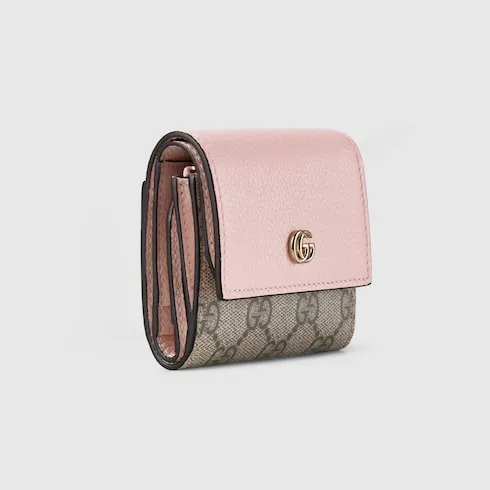 Bi-Colour Gg Marmont Mini Wallet