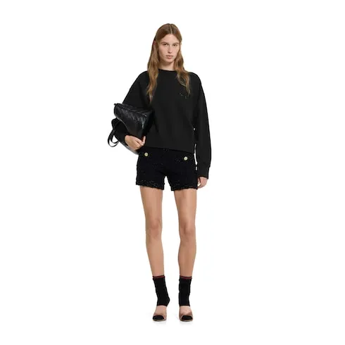 Cotton Jersey Sweatshirt With Embroidery
